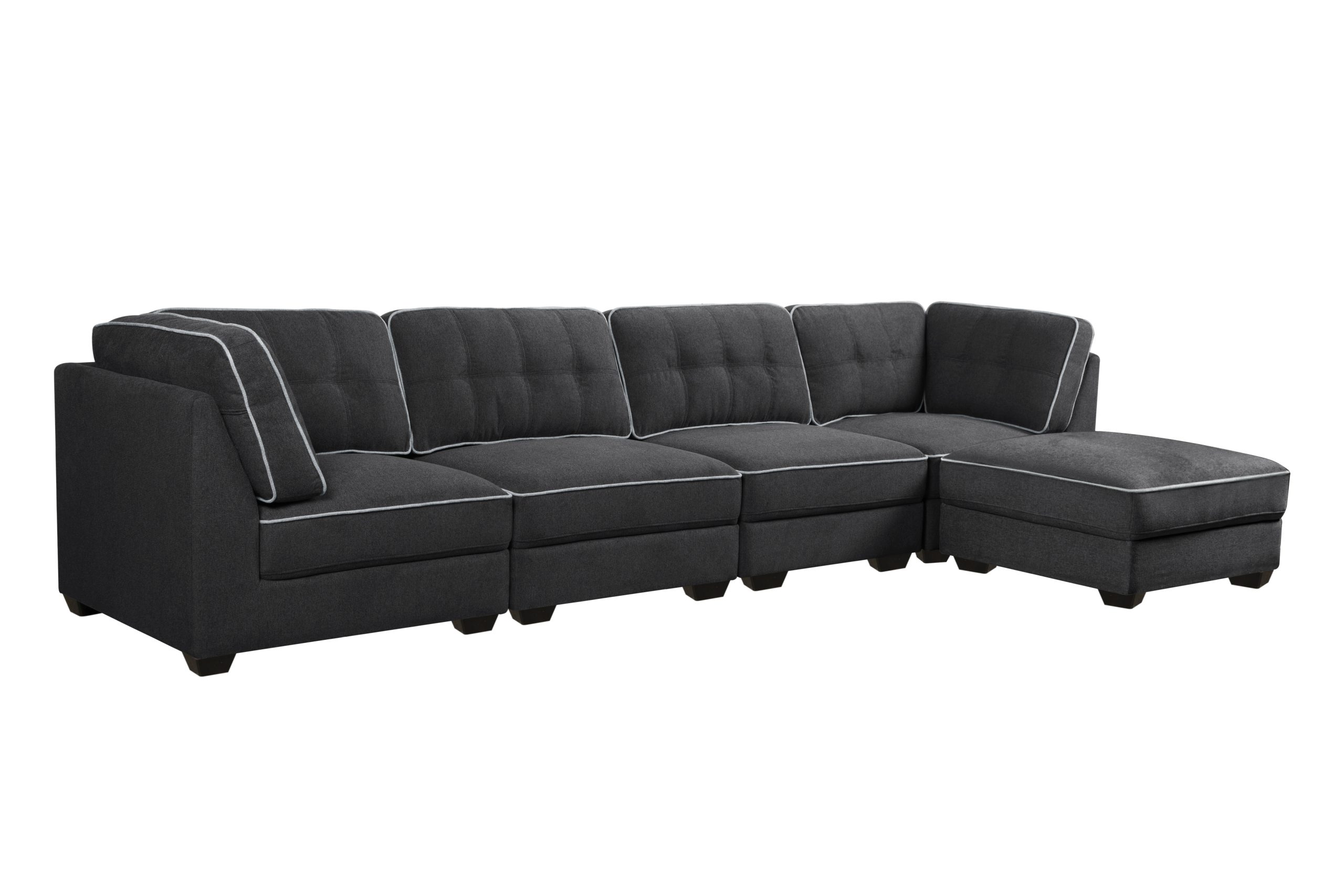 Pyrmont 4 Seater + Ottoman - Monster Furniture Clearance Depot